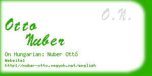 otto nuber business card
